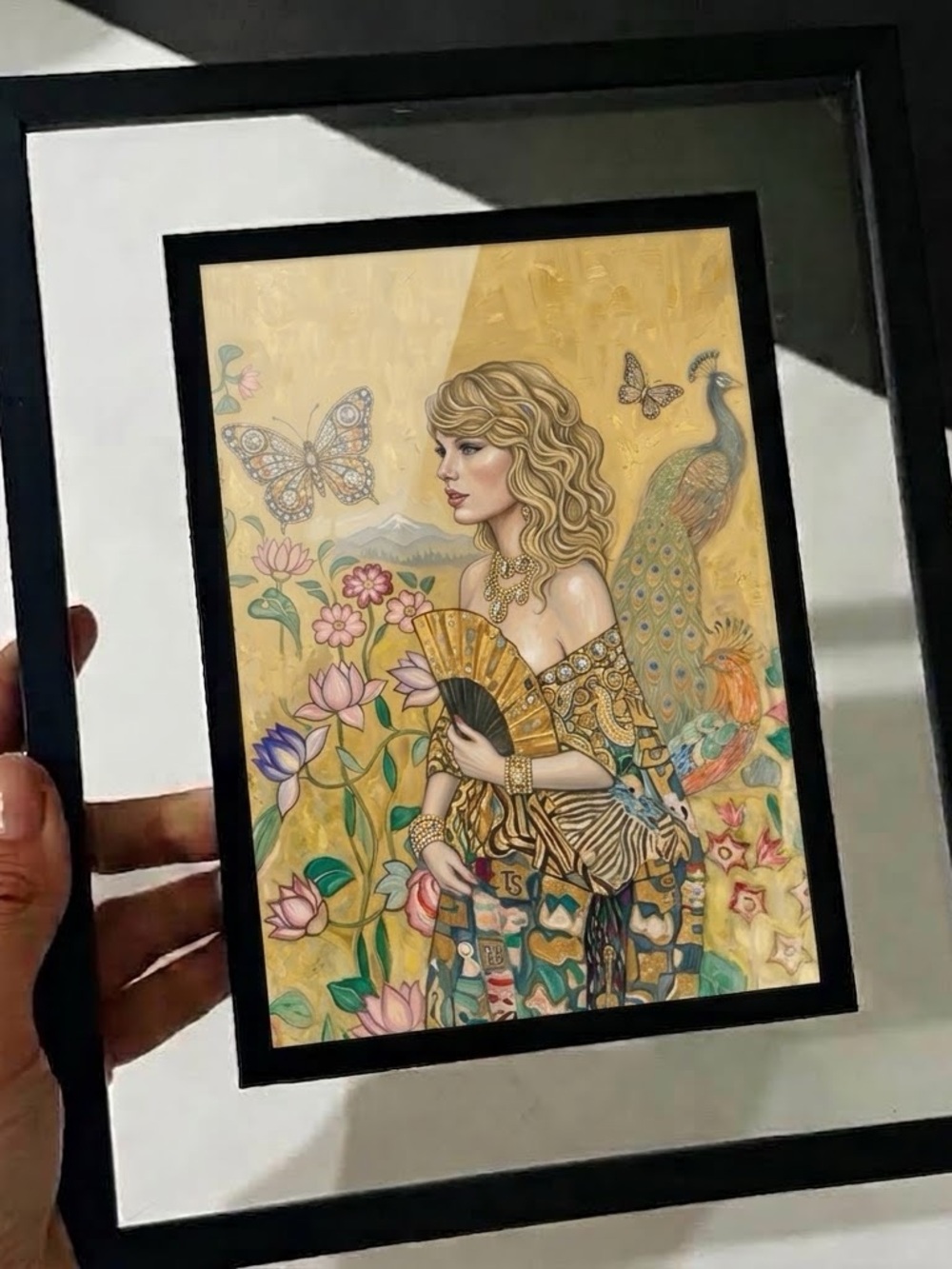 (5”x7”) Framed Taylor Swift Art Print – Klimt Style